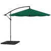 Pure Garden 9ft Half Umbrella with Base, Dusty Green 50-LG1038B